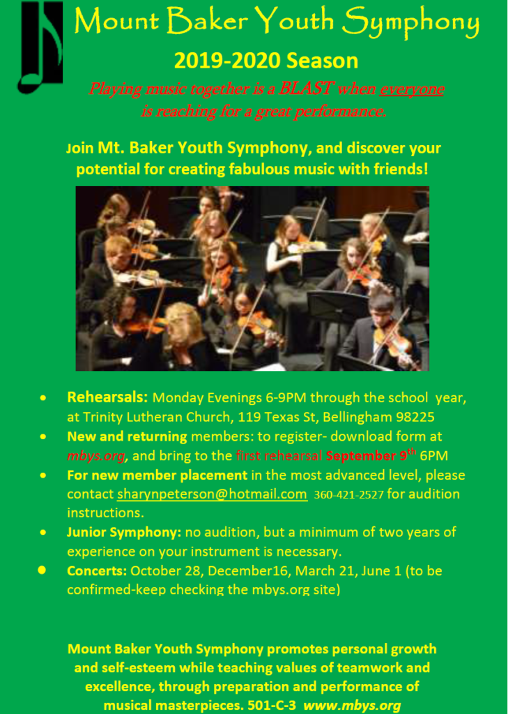Welcome to Mount Baker Youth Symphony!